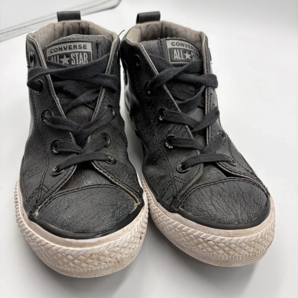 Converse Boys‎ Sneakers All Star Black High-Top Leather Size 2.5